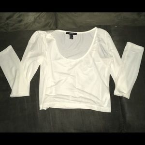 Long sleeve white crop top 🆕